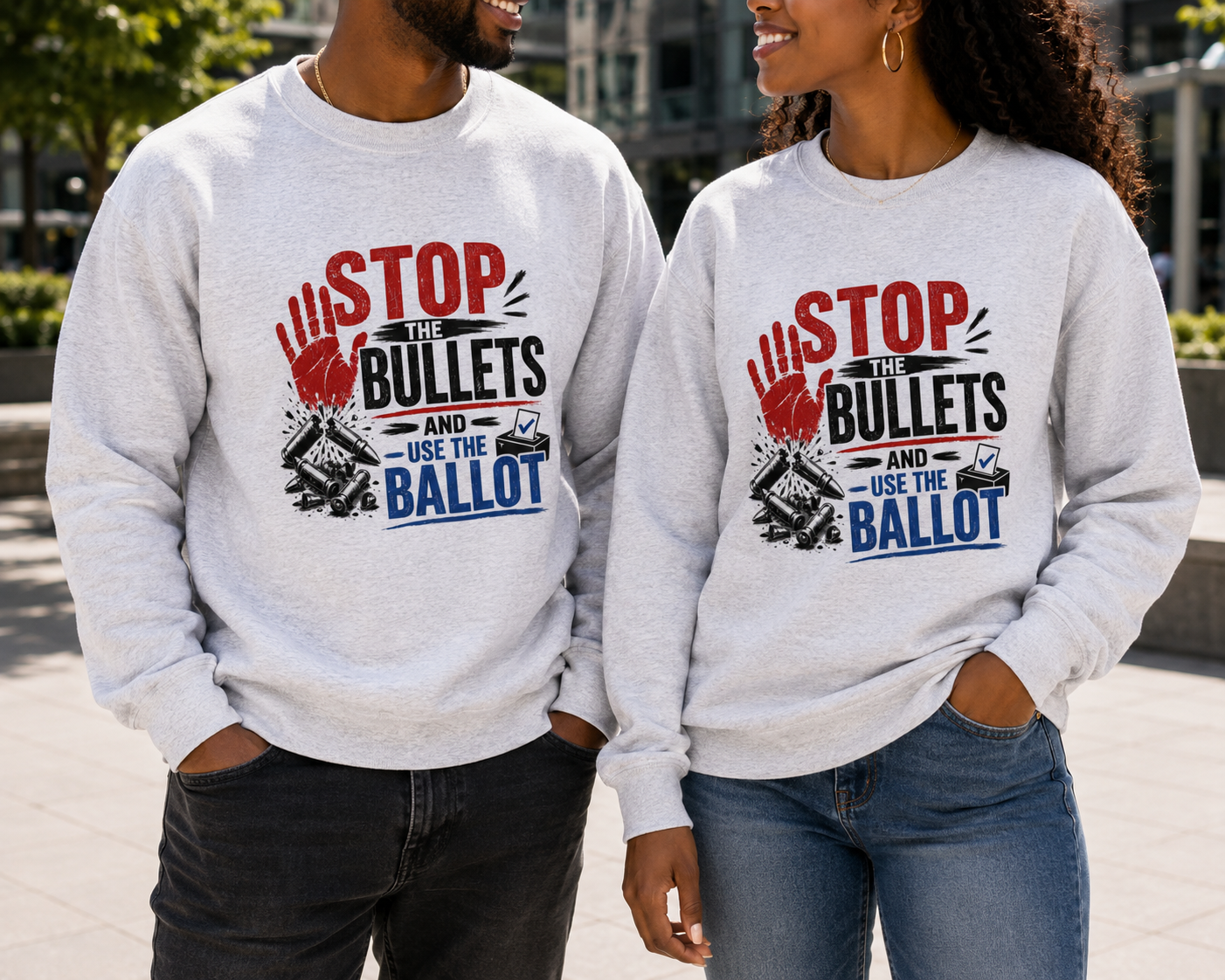 Stop the Bullets Lightweight Crewneck